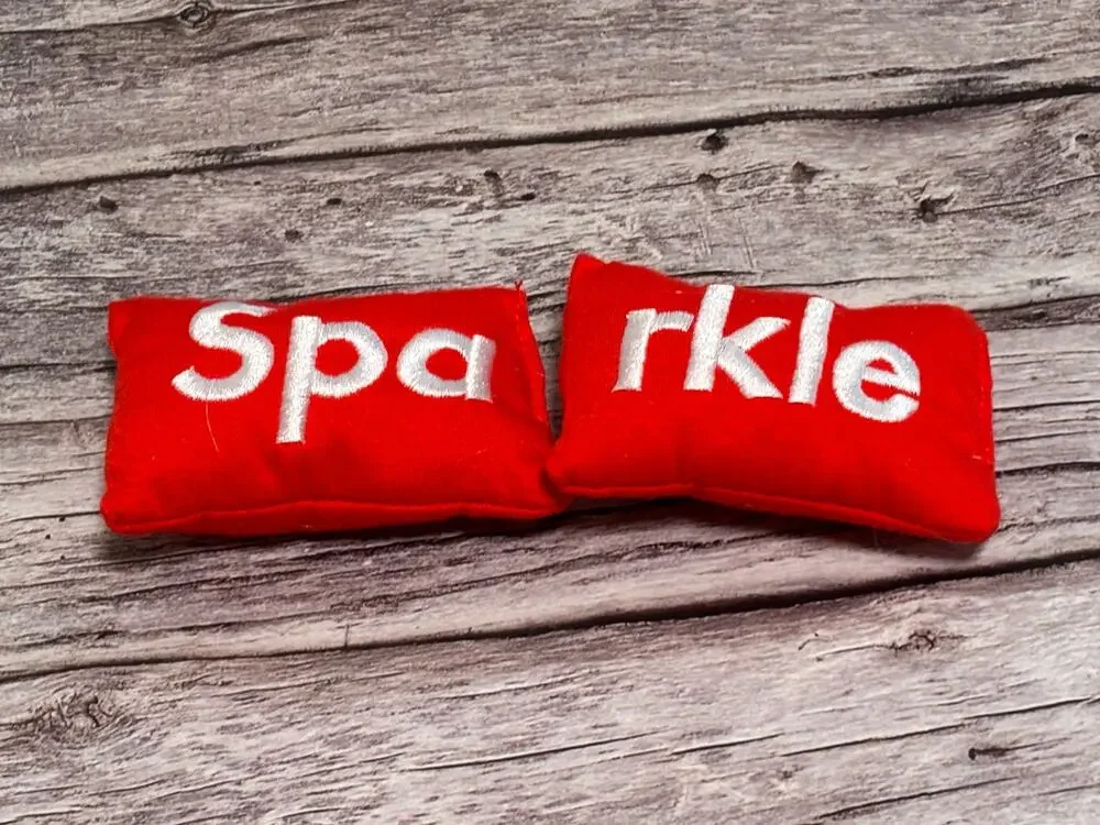 Rainbow High Doll House Red & White Sparkle Pillows Replacement